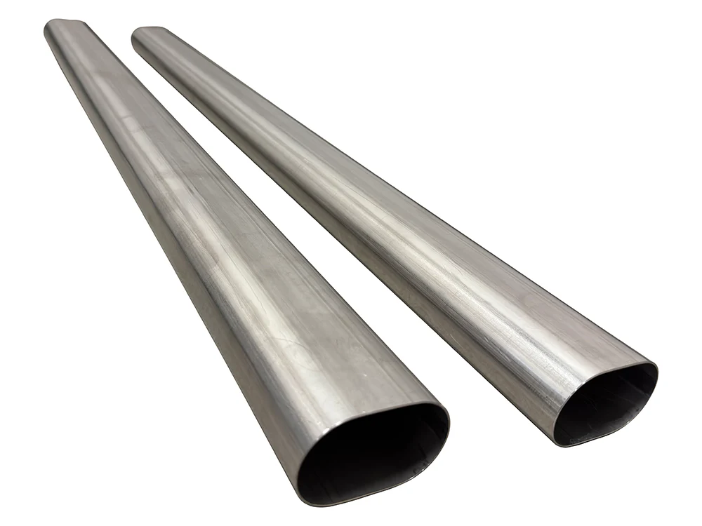 3" Stainless Oval Exhaust Tubing | 44" Length
