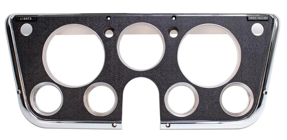 AMD Dash Bezel w/ Gauges - Black / Chrome | 69-72 Chevy GMC C/K Truck