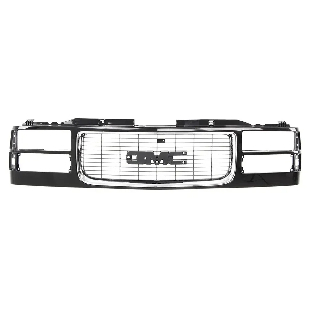 AMD Grille Shell - Chrome/Black (Dual Headlight) | 94-98 GMC C/K OBS Truck SUV