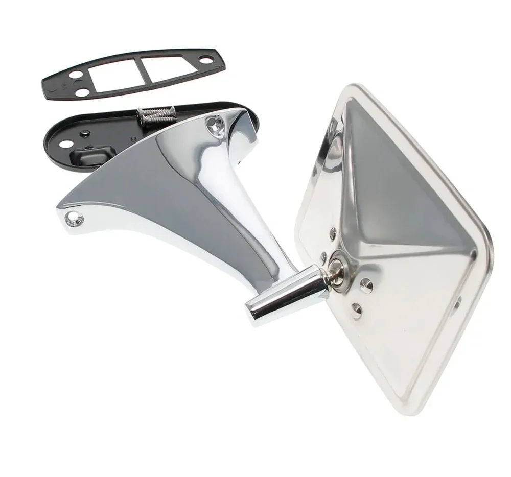 AMD Outside Rear View Mirror Kit - Stainless - LH | 70-72 Chevy GMC C/K Pickup Truck Blazer Jimmy Suburban - Image 3