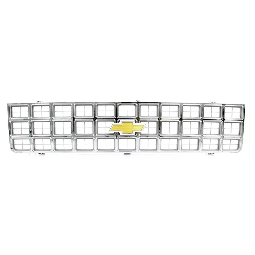AMD Premium Grille - OE Style with Foil Bowtie Emblem - Chrome - 80 Chevy C/K Pickup Blazer Suburban