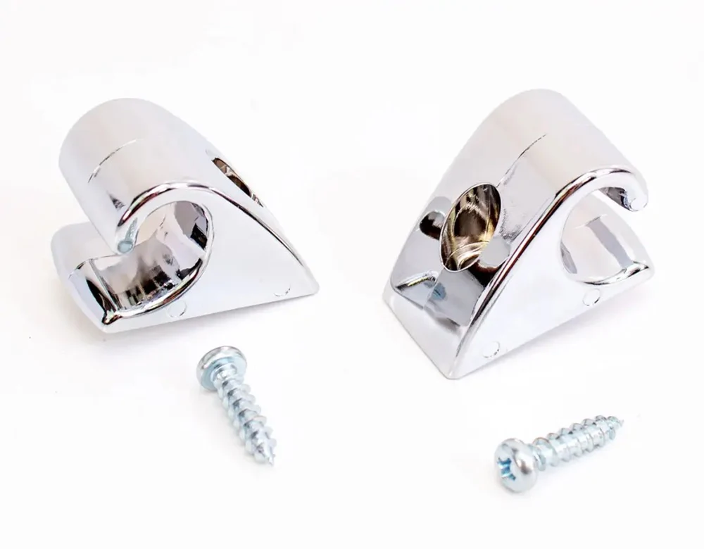 AMD Sun Visor Retainer Clips (Chrome) - LH/RH Pair | 67-72 Chevy GMC C/K Truck