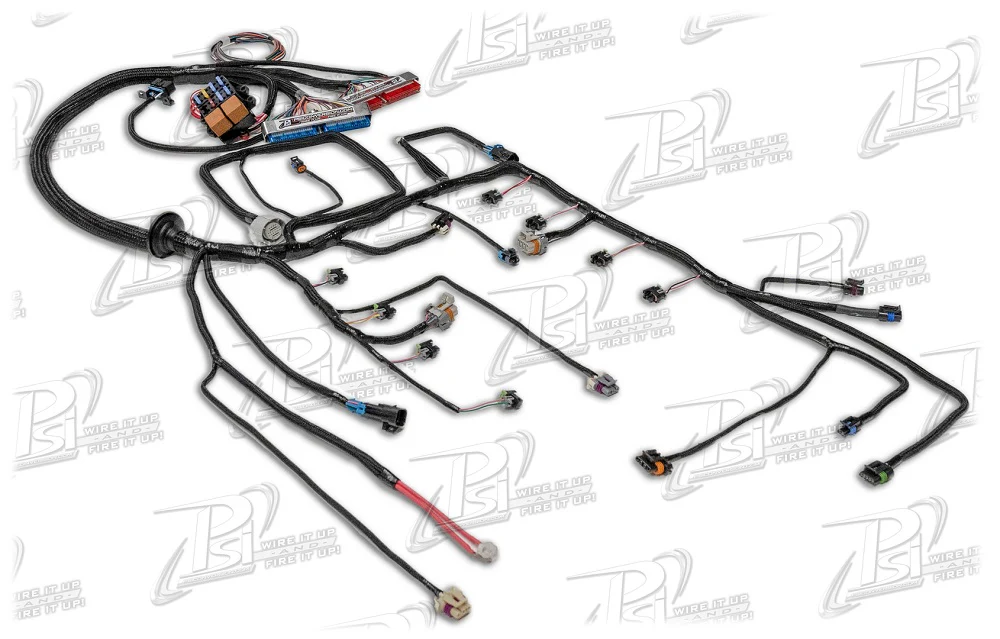 PSI Conversion GEN III LS (24X) DRIVE-BY-CABLE 4L60/80E & 5 PIN MAF STANDALONE HARNESS