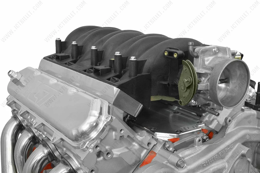 ICT Billet Gen V LT Cylinder Head to LS Gen III Car / Truck Cathedral Intake Adapter LS1 - Image 5