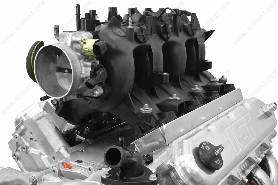 ICT Billet Gen V LT Cylinder Head to LS Gen III Car / Truck Cathedral Intake Adapter LS1 - Image 6