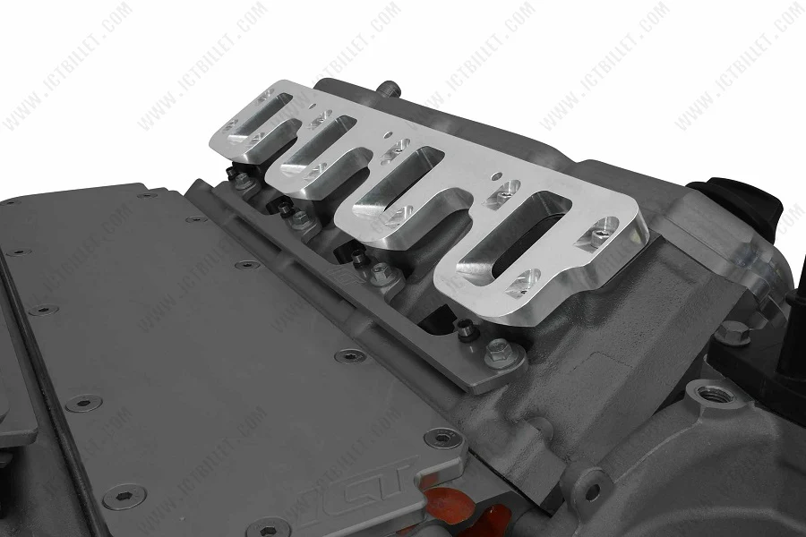 ICT Billet Gen V LT Cylinder Head to LS Gen IV Car / Truck Rectangle Port Intake Adapter - Image 3