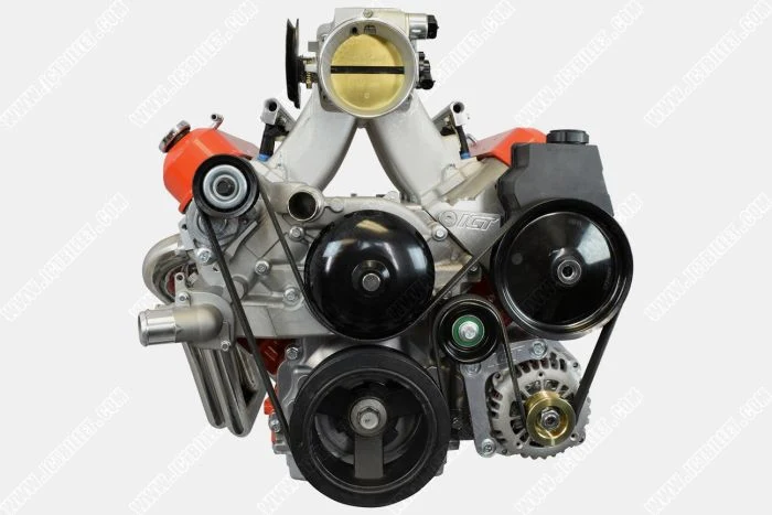 ICT Billet LS Camaro Low Mount Alternator, Power Steering Pump Brackets LSX LS1 LS6 Billet