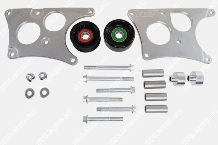 ICT Billet LS Corvette Heavy Duty Billet Alternator Bracket Kit LSX LS1 5.7L Top Driver Head Mount - Image 2
