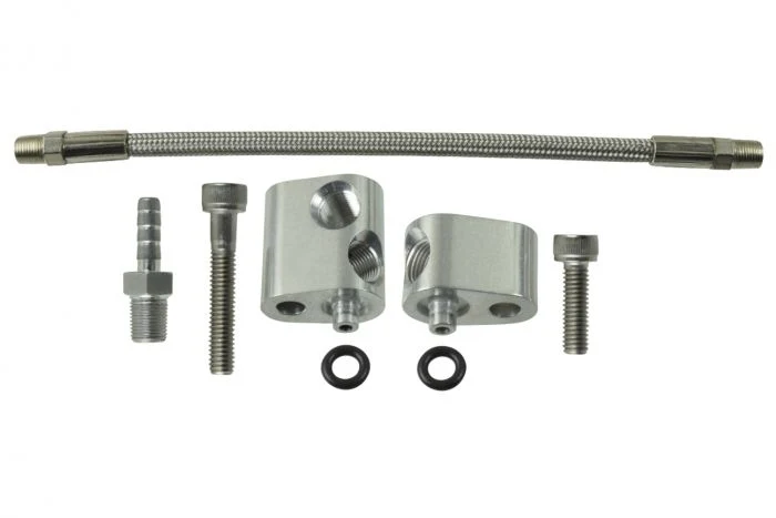 ICT Billet LS Cylinder Head Coolant Steam Port Crossover Throttle Body Bypass Hose Kit LS1