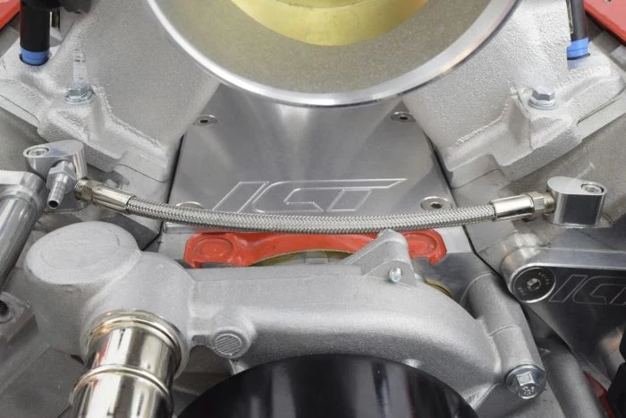 ICT Billet LS Cylinder Head Coolant Steam Port Crossover Throttle Body Bypass Hose Kit LS1 - Image 2