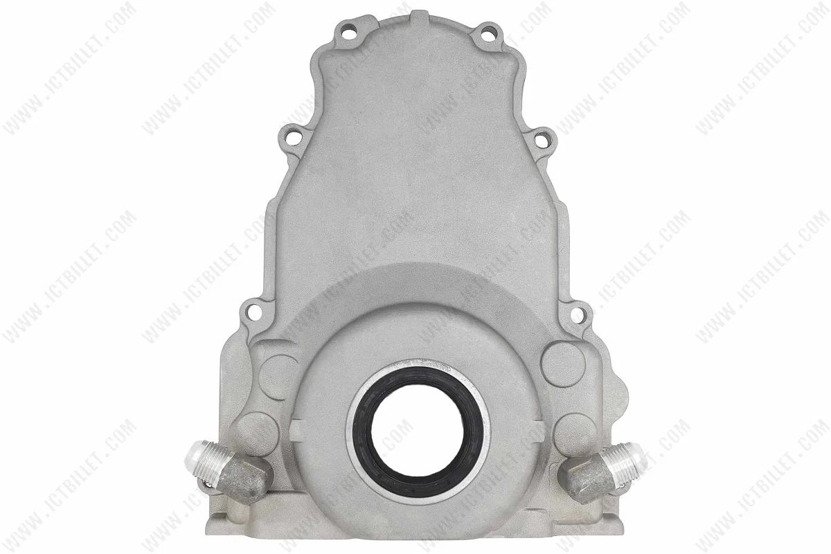 ICT Billet LS Gen 3 Turbo Oil Drain Return| Front Timing Chain Cover -10AN