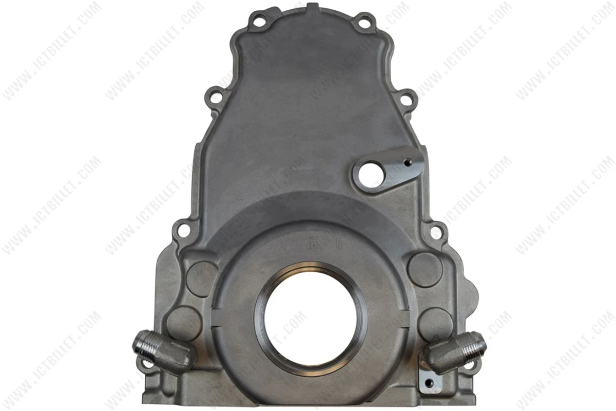 ICT Billet LS Gen 4 Twin Turbo Oil Drain Return| Front Timing Chain Cover -10AN