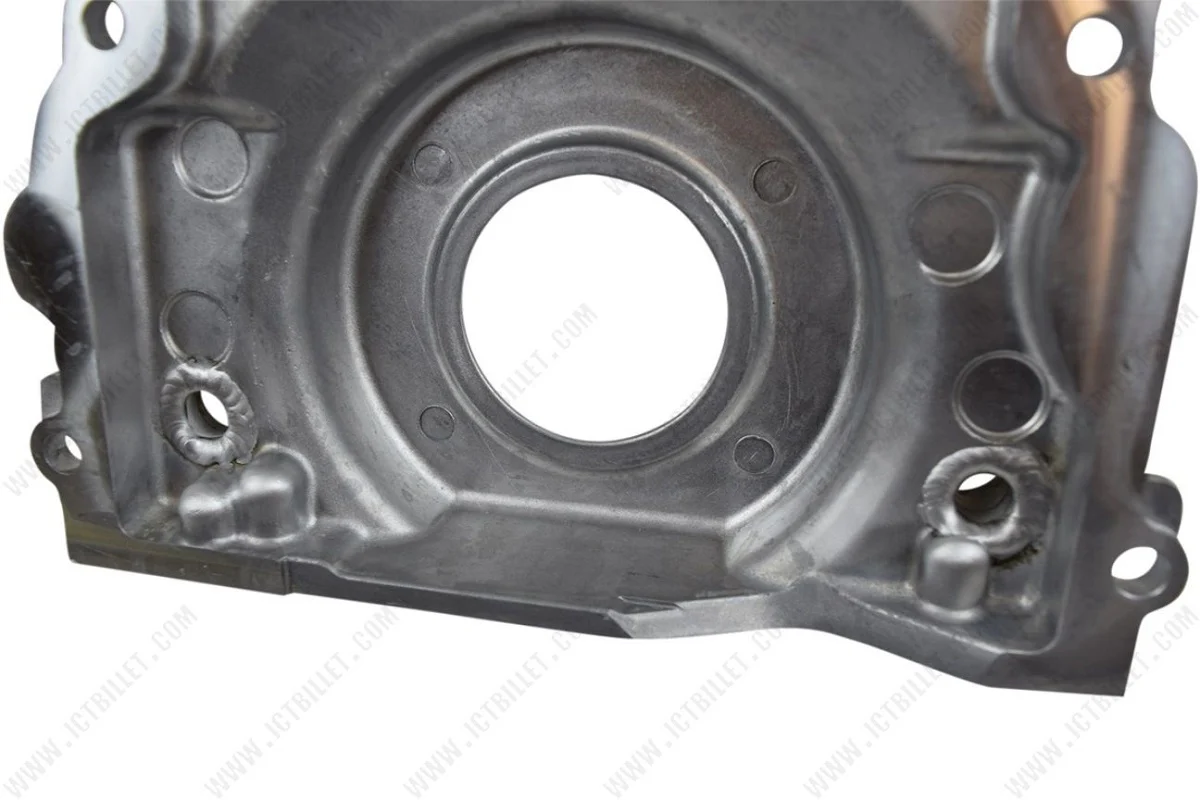 ICT Billet LS Gen 4 Twin Turbo Oil Drain Return| Front Timing Chain Cover -10AN - Image 2