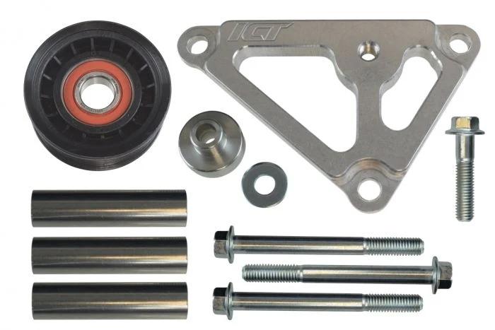 ICT Billet LS Idler Pulley Bracket - Power Steering Delete LSX Camaro 1999 2002 LS1 GTO ICT - Image 2