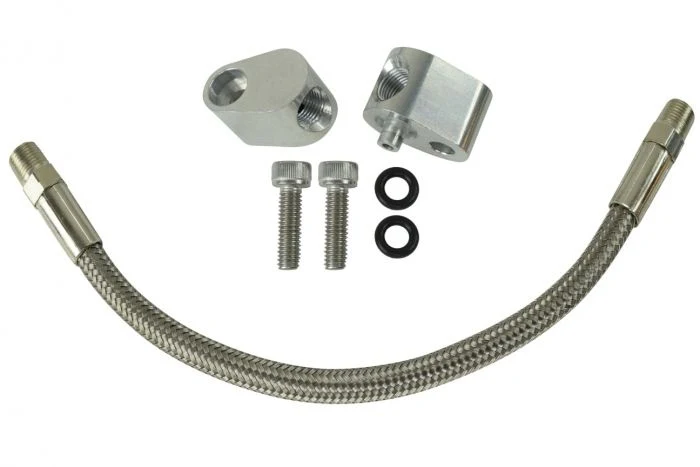 ICT Billet LS LS1 Throttle Body Coolant Bypass Hose Kit / Head Steam Port Crossover