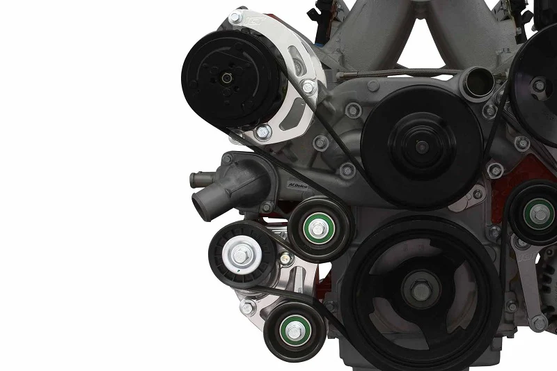 ICT Billet LS Sanden 7176 A/C Compressor Bracket Kit Tight Fit Low Mount LQ4 L33 AC Turbo