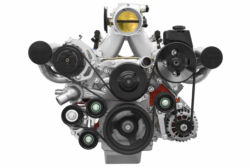 ICT Billet LS Sanden 7176 A/C Compressor Bracket Kit Tight Fit Low Mount LQ4 L33 AC Turbo - Image 7
