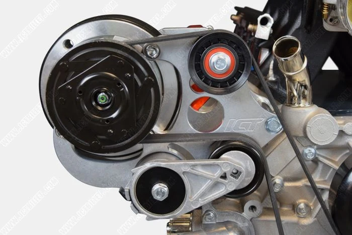 ICT Billet LS Truck R4 A/C Air Conditioner Compressor Bracket Kit| SUV LSX AC (LS3 Camaro)