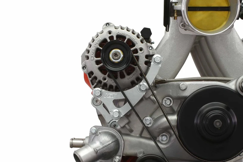 ICT Billet LS Truck Turbo Alternator Relocation Bracket for LS3 LS1 Water Pump
