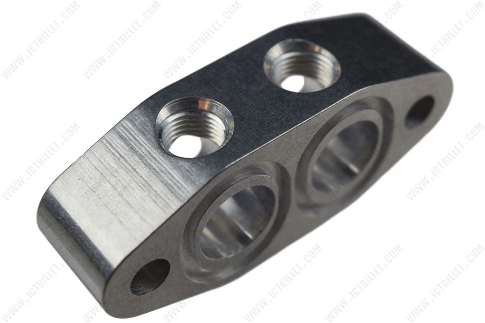 ICT Billet LS Turbo Oil Feed Line Adapter | Cooler Spacer for LS3 Camaro Supply Hose - Image 2