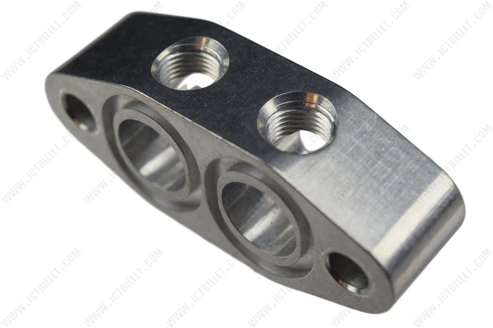 ICT Billet LS Turbo Oil Feed Line Adapter | Cooler Spacer for LS3 Camaro Supply Hose - Image 3