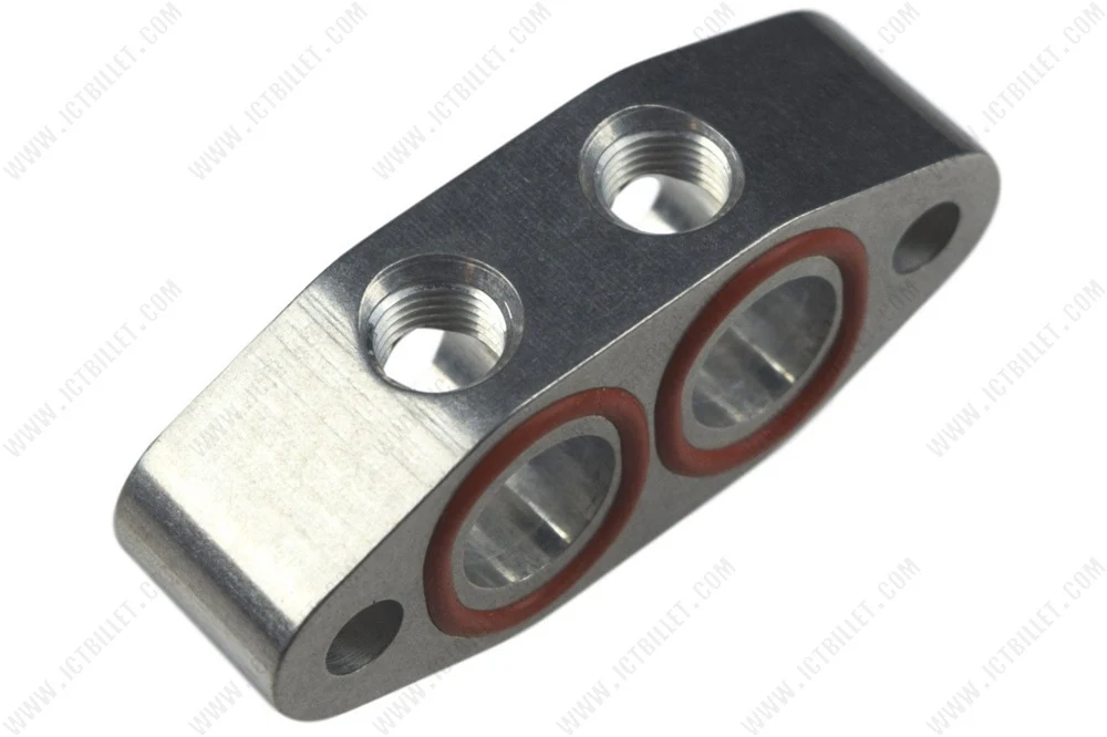 ICT Billet LS Turbo Oil Feed Line Adapter | Cooler Spacer for LS3 Camaro Supply Hose - Image 4