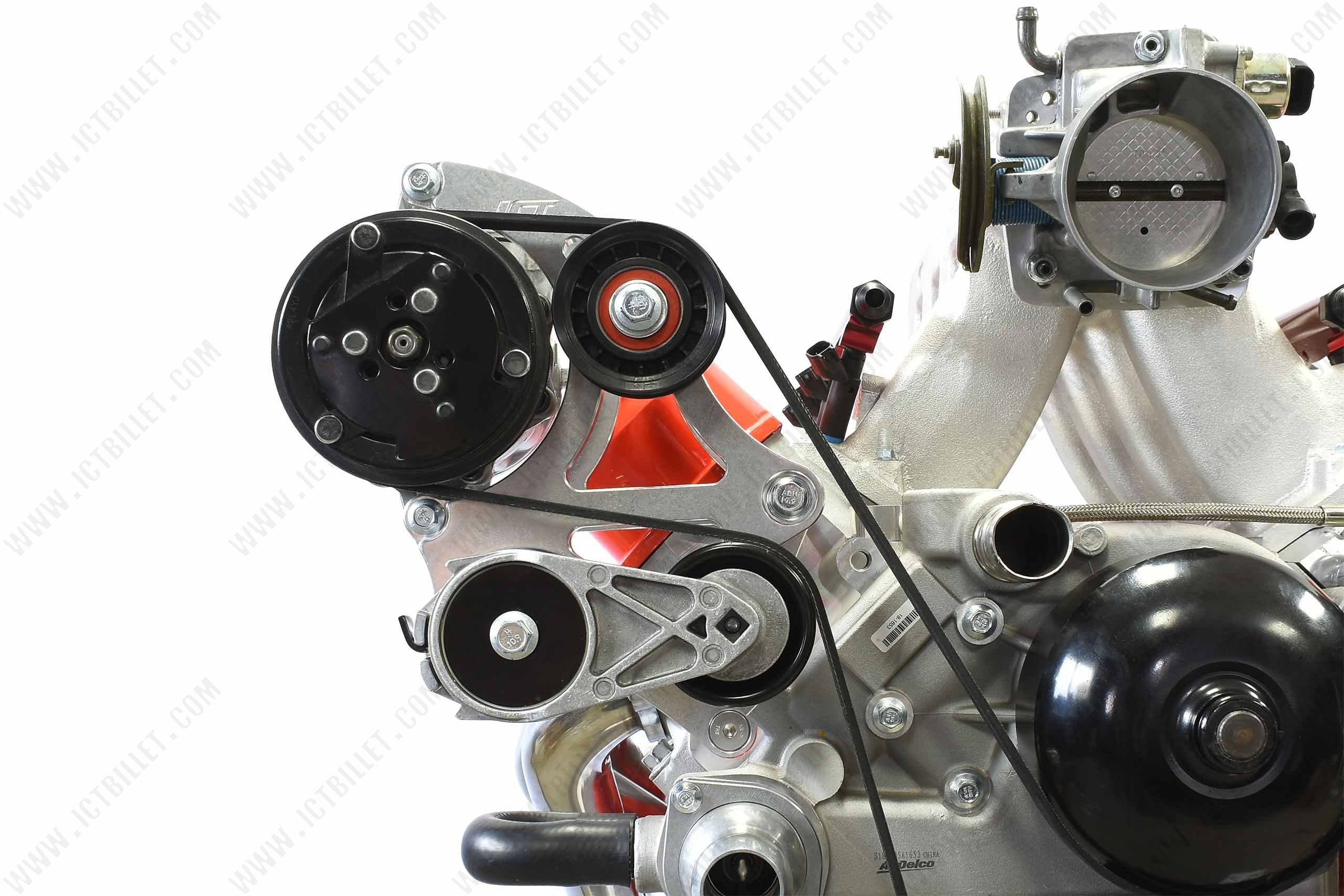 ICT Billet LS1 Camaro Sanden 7176 SD7 A/C Air Conditioner Compressor Bracket