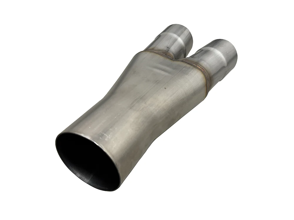 Universal Y-Pipe | (3" Inlets/3.5" Outlet) Stainless - Image 2