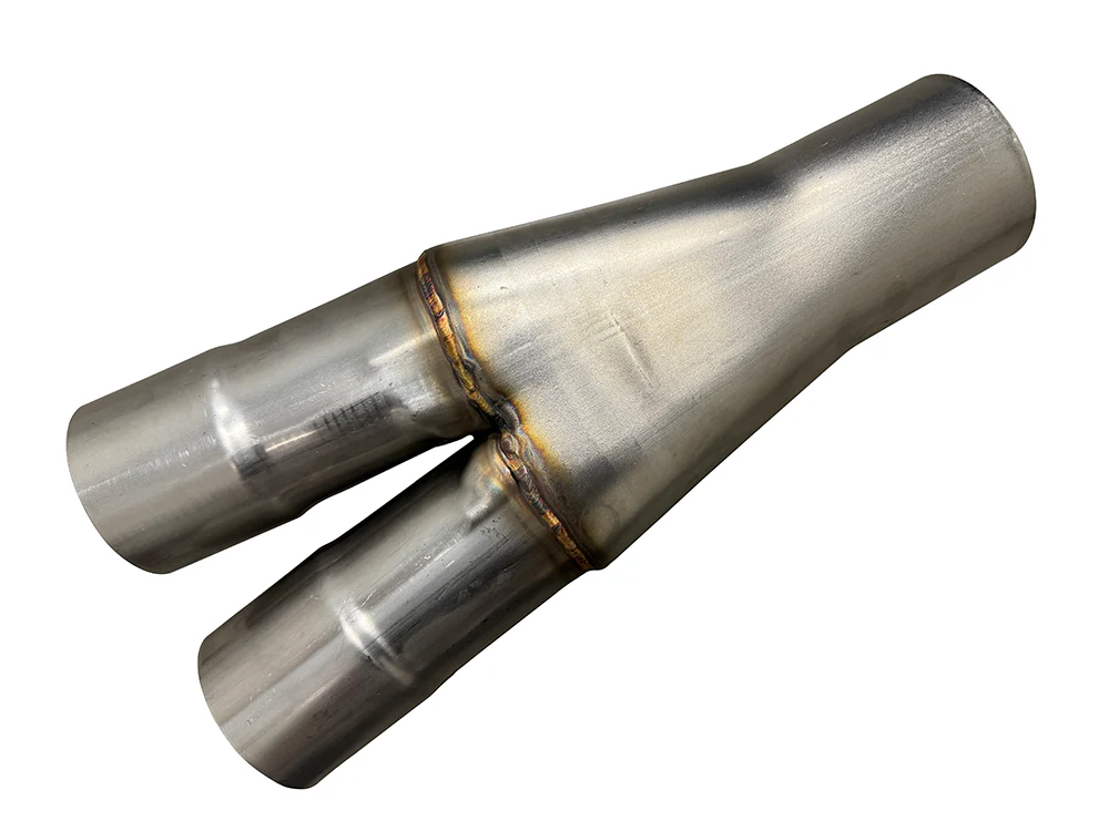 Universal Y-Pipe | (3" Inlets/3.5" Outlet) Stainless - Image 3