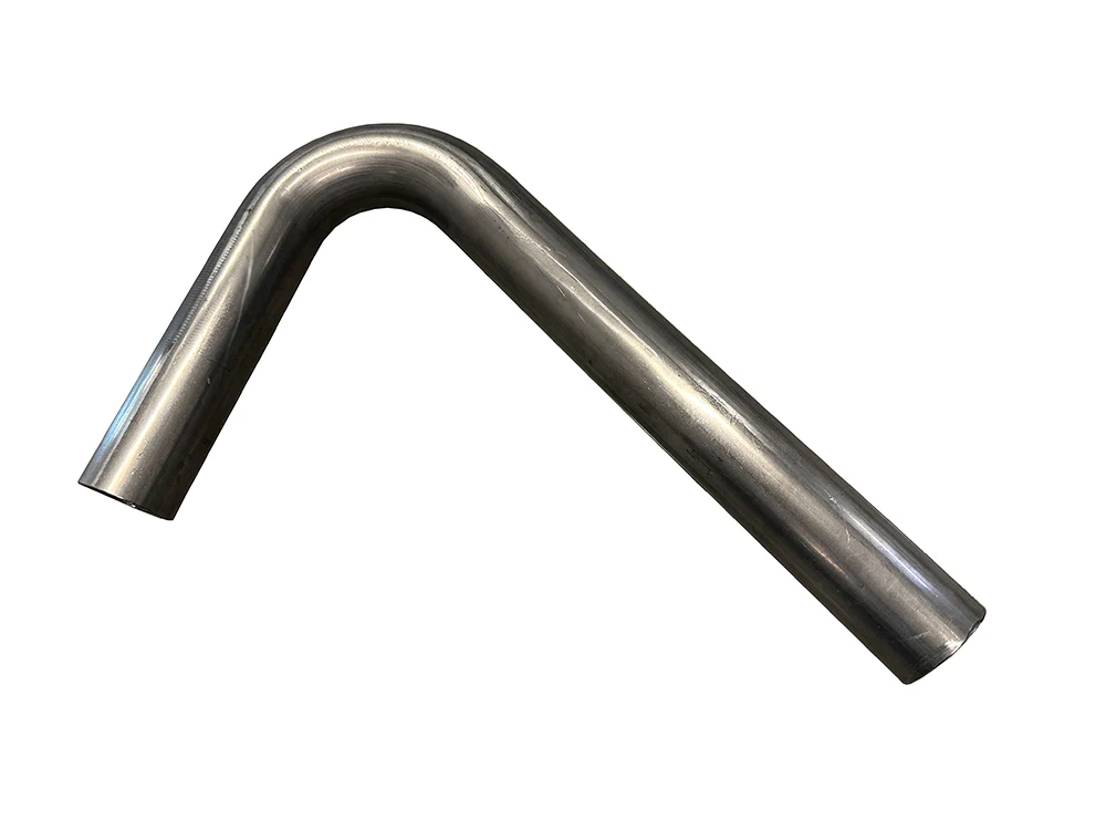 Stainless 1 3/4" - 1 7/8" Exhaust Header Tubing | (120 Degree 2.25"/2.5" Radius - 12" Long Leg)