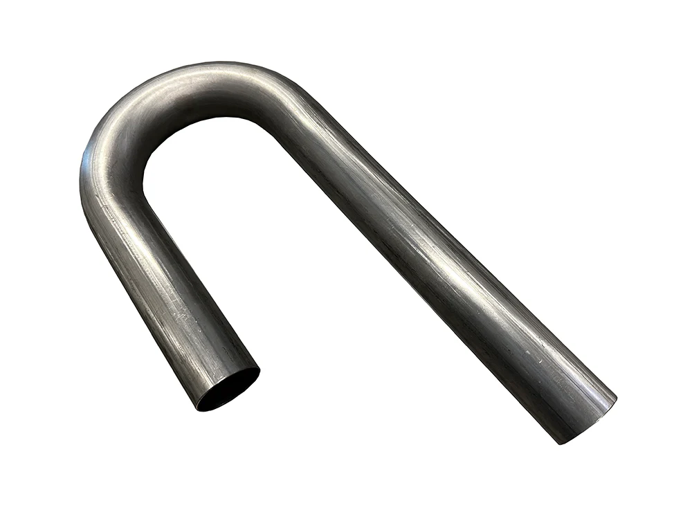 Stainless 1 3/4" - 1 7/8" Exhaust Header Tubing | (J - U Bend, 3" Radius - 12" Long Leg)