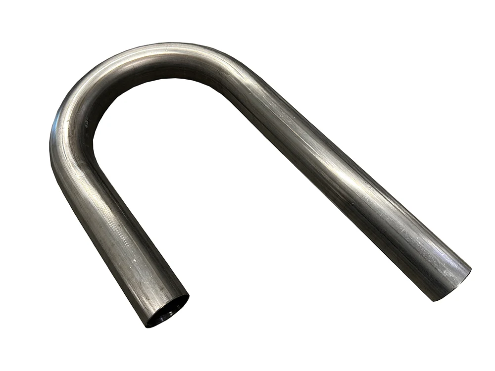 Stainless 1 3/4" - 1 7/8" Exhaust Header Tubing | (J - U Bend, 4" Radius, 12" Long Leg)