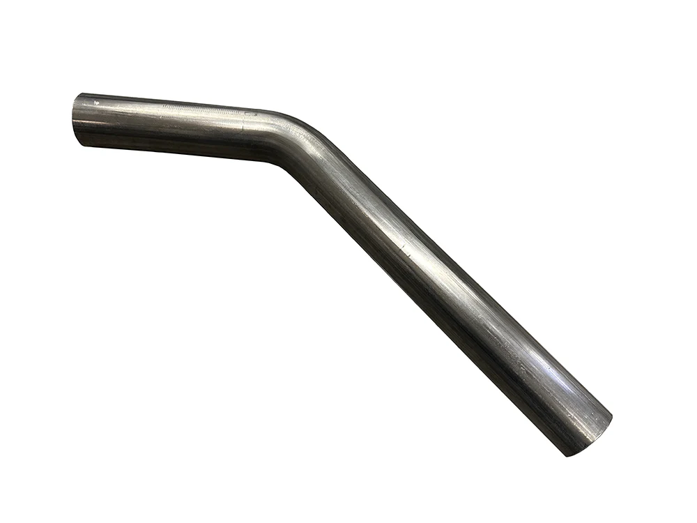Stainless 1 3/4" - 1 7/8" Exhaust Header Tubing | (45 Degree 2.25"/2.5" Radius - 12" Long Leg)