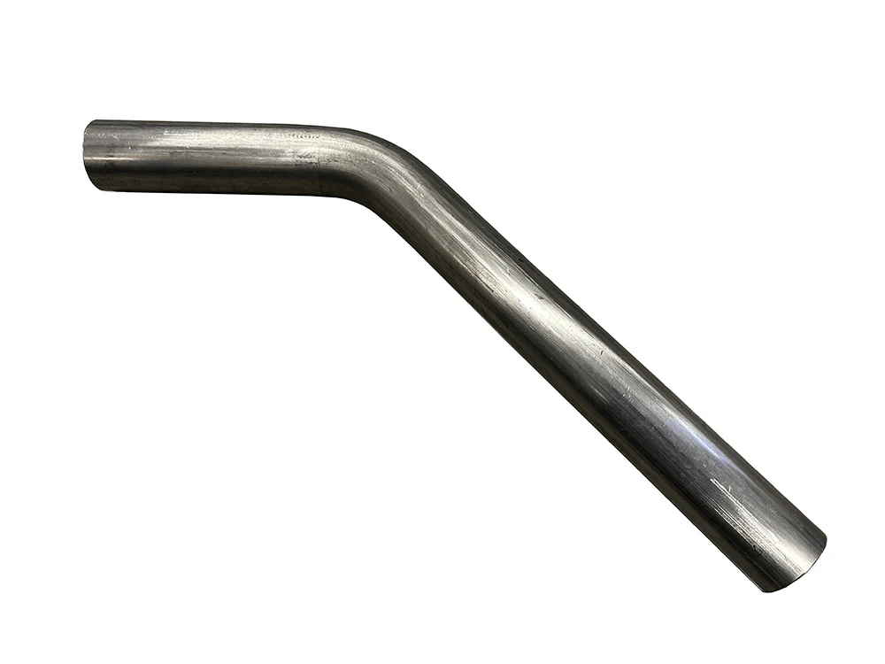 Stainless 1 3/4" - 1 7/8" Exhaust Header Tubing | (45 Degree 3" Radius - 12" Long Leg)