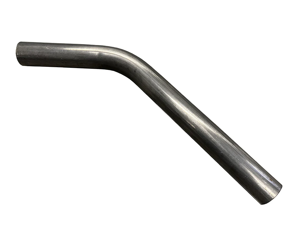 Stainless 1 3/4" - 1 7/8" Exhaust Header Tubing | (45 Degree 4" Radius - 12" Long Leg)