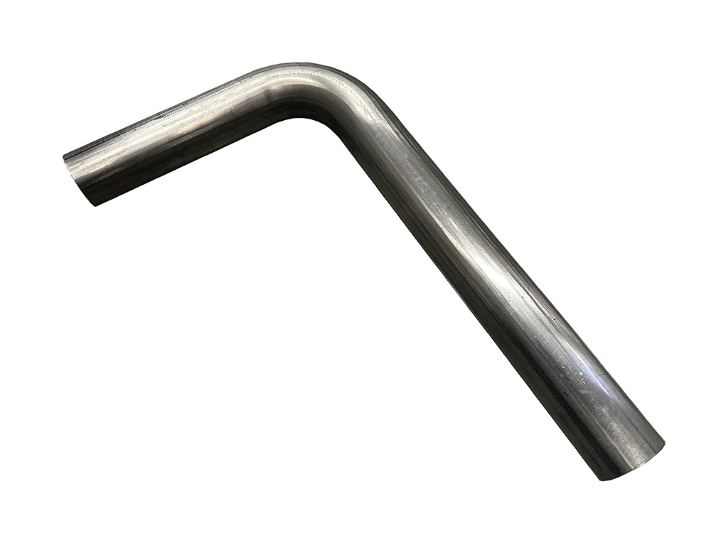 Stainless 1 3/4" - 1 7/8" Exhaust Header Tubing | (90 Degree 2.25"/2.5" Radius - 12" Long Leg)