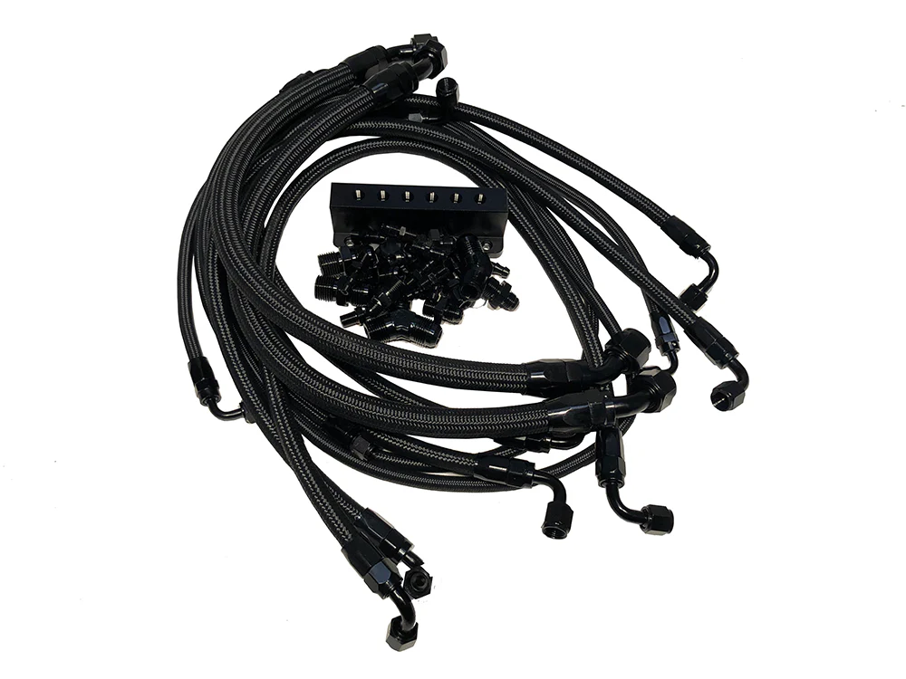 Universal LS Twin Turbo AN Fittings & Hoses | (Vacuum Lines & Block)