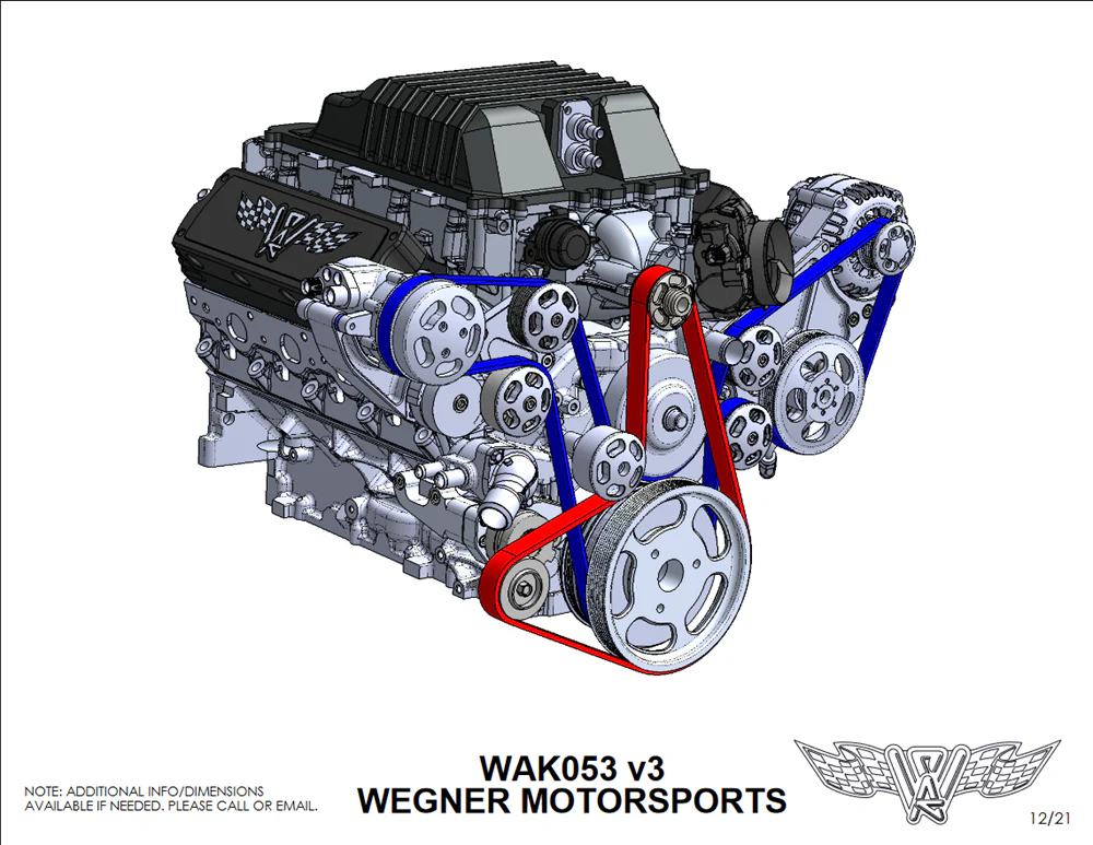 Wegner Automotive LSX GM LSA 1.9L Drive Kit | LSA, Camaro, Truck Offset - Image 12