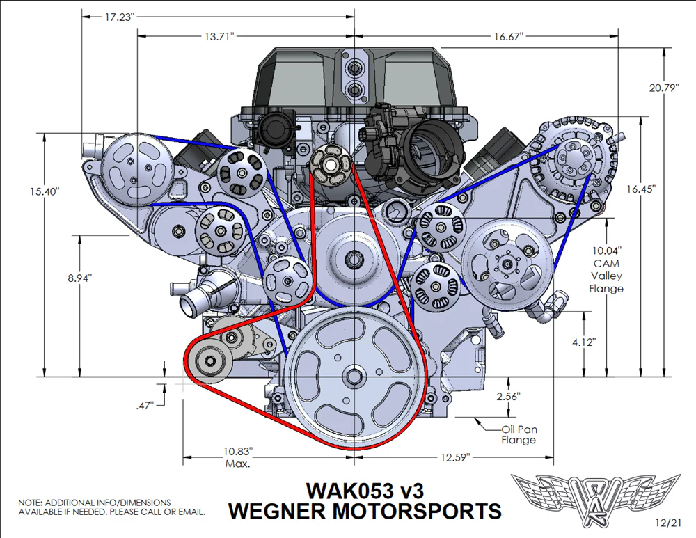 Wegner Automotive LSX GM LSA 1.9L Drive Kit | LSA, Camaro, Truck Offset - Image 5