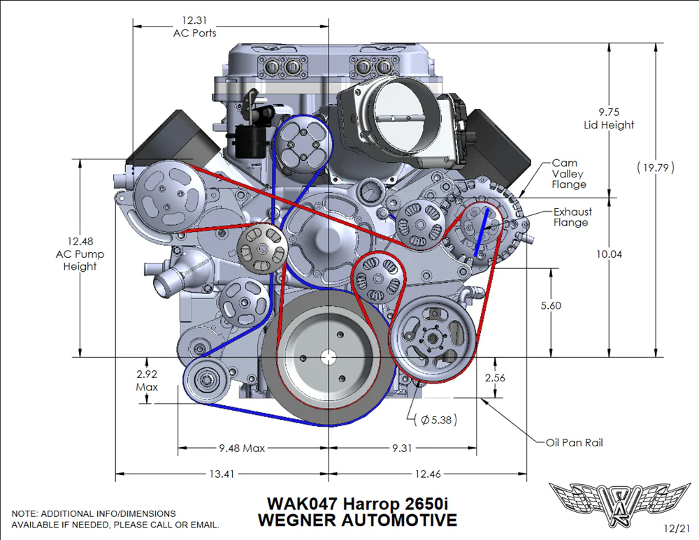 Wegner Automotive LSX Harrop 2650I Drive Kit | Corvette (Y-Body) Offset - Image 5
