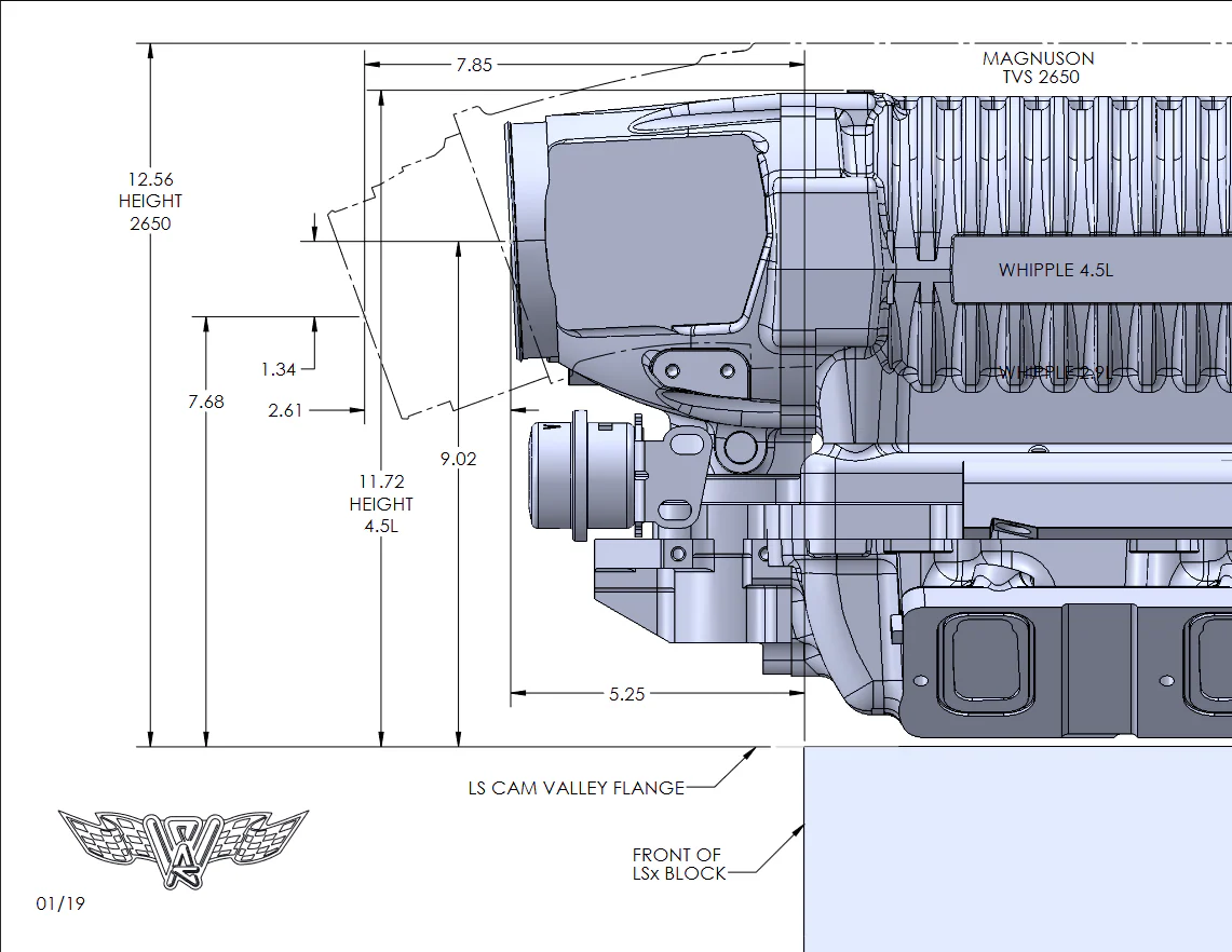 Wegner Automotive LSX Magnuson 2650 Drive Kit | Camaro/Truck Offset - Image 5