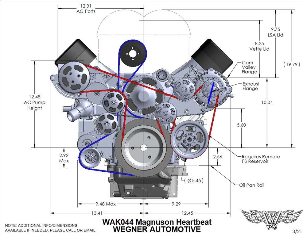 Wegner Automotive LSX Magnuson Heartbeat 2.3L Drive Kit | Corvette (Y-Body) Offset - Image 4