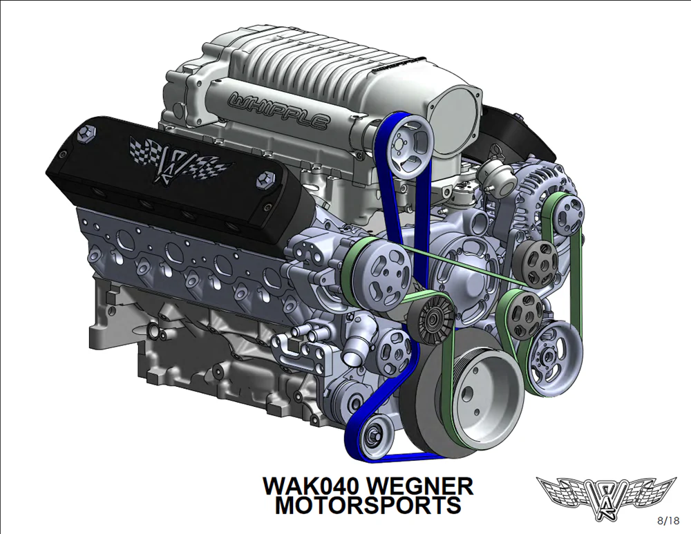 Wegner Automotive LSX Whipple 2.9 Drive Kit | Corvette (Y-Body) Offset - Image 10