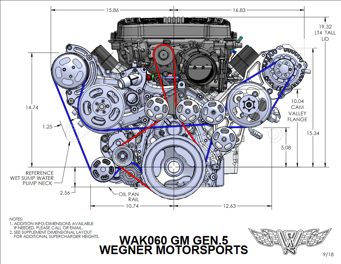 Wegner Automotive LTX LT4 Supercharger Drive Kit | LT4 Wet/Dry Sump - Image 11
